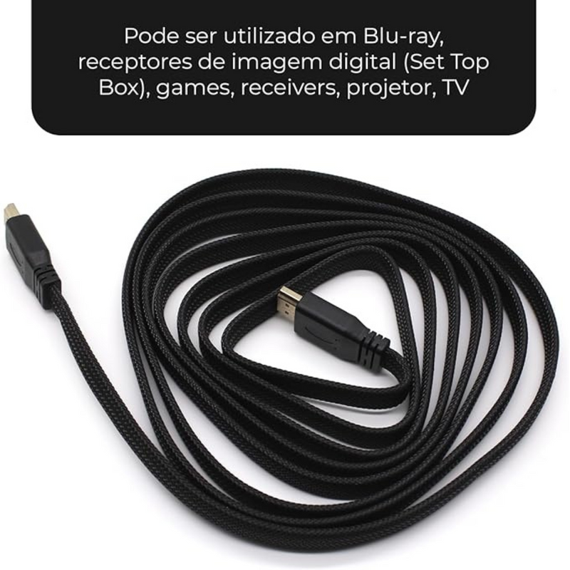 Cabo HDMI 2.0 4K 3D FullHD-1080 - 3 Metros