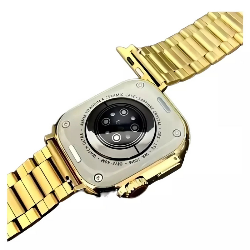 Smartwatch Ultra 9 Mini Gold 24k Dourado Versão Gold Série 9