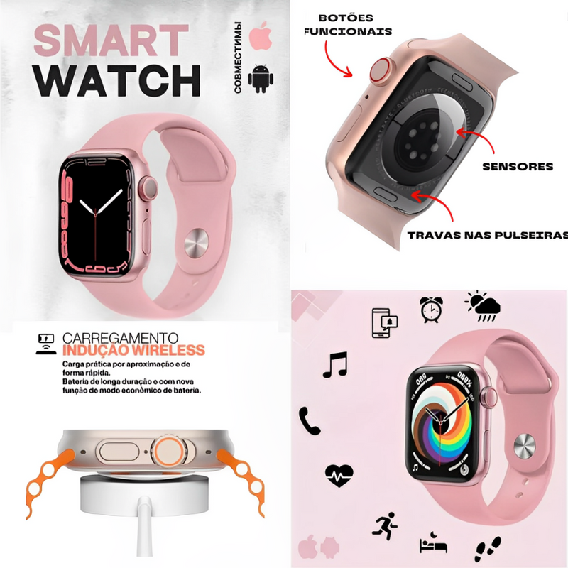 Smartwatch GS9 Ultra Mini ChatGPT 41mm 2 Pulseiras