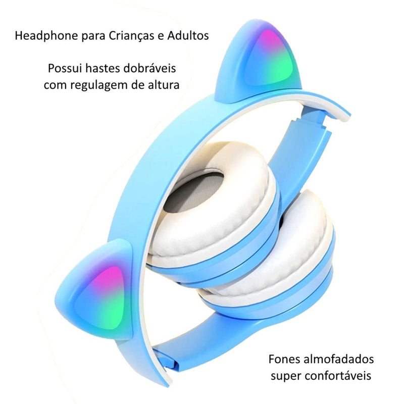 Fone de Ouvido Sem Fio com Microfone e Design de Orelhas de